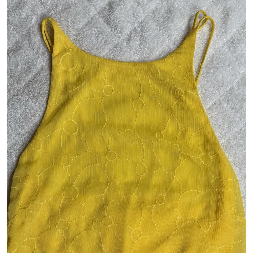 Lauren Ralph Lauren Women's Yellow Size 12 Sundress Mid Length Black Label 528 - Picture 4 of 7
